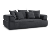 3er Sofa BOBOCHIC WHESLEY Stoff dunkelgrau