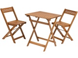 Set Tisch und Stühle BISTRO Akazie natürliches holz