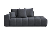 3er Sofa BOBOCHIC MONT-BLANC Samt dunkelgrau