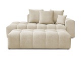3er Sofa mit Hocker BOBOCHIC MONT-BLANC Samt beige