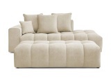 3er Sofa mit Hocker BOBOCHIC MONT-BLANC Samt beige