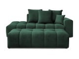 3er Sofa mit Hocker BOBOCHIC MONT-BLANC Samt grün