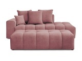 3er Sofa mit Hocker BOBOCHIC MONT-BLANC Samt rosa