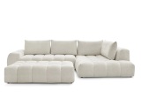 Ecksofa mit Hocker BOBOCHIC EVEREST weiss