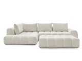 Ecksofa mit Hocker BOBOCHIC EVEREST weiss