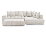 Ecksofa mit Hocker BOBOCHIC EVEREST weiss