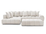 Ecksofa mit Hocker BOBOCHIC EVEREST weiss