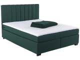 Boxspringbett ARNEN dunkelgrün 140x200cm halbfest