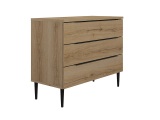 Kommode LUCIAN 3 Schubladen 45x95x78cm eiche