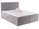 Boxspringbett BORA grau 180x200cm halbfest