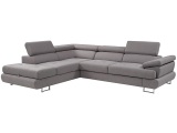 Ecksofa LUTON Polyester grau