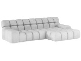 Ecksofa CAMPILE Stoff grau
