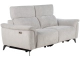 3er Sofa MAUREEN Stoff hellgrau