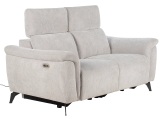 2er Sofa MAUREEN Stoff hellgrau