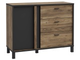 Kommode HAYATO 1 Tür 3 Schubladen 109.8x42x85.2cm eiche