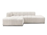 Ecksofa BOBOCHIC ANNECY Boucle-Stoff weiss