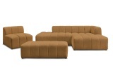 Sofa-Set BOBOCHIC ANNECY Boucle-Stoff gelb