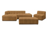 Sofa-Set BOBOCHIC ANNECY Boucle-Stoff gelb