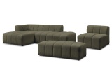 Sofa-Set BOBOCHIC ANNECY Boucle-Stoff grün