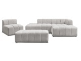 Sofa-Set BOBOCHIC ANNECY Boucle-Stoff hellgrau