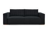 3er Sofa BOBOCHIC CHELSEA Cord-Stoff schwarz