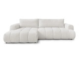 Ecksofa BOBOCHIC FUJI Boucle-Stoff weiss