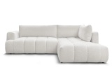 Ecksofa BOBOCHIC FUJI Boucle-Stoff weiss