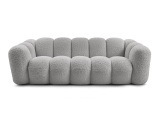 3er Sofa BOBOCHIC HIPPOLYTE Boucle-Stoff hellgrau