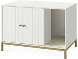 SONGMICS, Katzen-Toilettenhaus CAT SONGMICS 2 Türen 80x50x55cm weiss