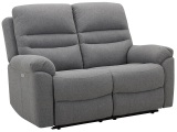 2er Sofa MADERE Stoff grau
