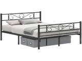 SONGMICS, Bett SONGMICS TRUNK 160x200cm schwarz