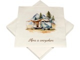 undefined, Set 20 Servietten SWAN Papier weiss