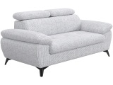 2er Sofa HUDSON Stoff grau