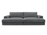 Sofa BOBOCHIC LEONARD Stoff mit Textur dunkelgrau