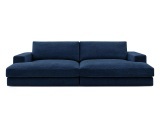 Sofa BOBOCHIC LEONARD Stoff mit Textur dunkelblau