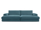 Sofa BOBOCHIC LEONARD Cord-Stoff hellblau