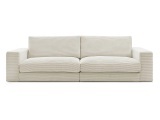 3er Sofa BOBOCHIC LEONARD Cord-Stoff beige
