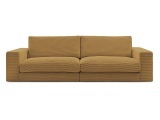 3er Sofa BOBOCHIC LEONARD Cord-Stoff gelb