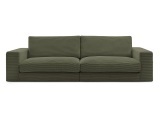 3er Sofa BOBOCHIC LEONARD Cord-Stoff grün