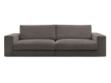 3er Sofa BOBOCHIC LEONARD Cord-Stoff rotbraun