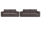 2er + 3er Sofa BOBOCHIC NIHAD Cord-Stoff taupe