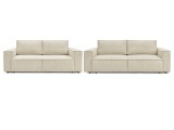 2er + 3er Sofa BOBOCHIC NIHAD Cord-Stoff beige