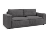 3er Sofa BOBOCHIC NIHAD Cord-Stoff dunkelgrau