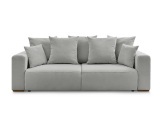 3er Sofa BOBOCHIC SIDONIE Cord-Stoff hellgrau