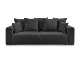 3er Sofa BOBOCHIC SIDONIE Cord-Stoff schwarz
