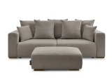 3er Sofa BOBOCHIC SIDONIE Cord-Stoff taupe