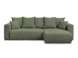 Ecksofa BOBOCHIC SIDONIE Cord-Stoff grün