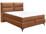 Boxspringbett EDEN cognacfarben 160x200cm halbfest