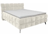 Boxspringbett BUBBLE weiss 180x200cm halbfest