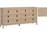 Sideboard MADRID 8 Schubladen 38.4x159.6x79.7cm jackson eiche